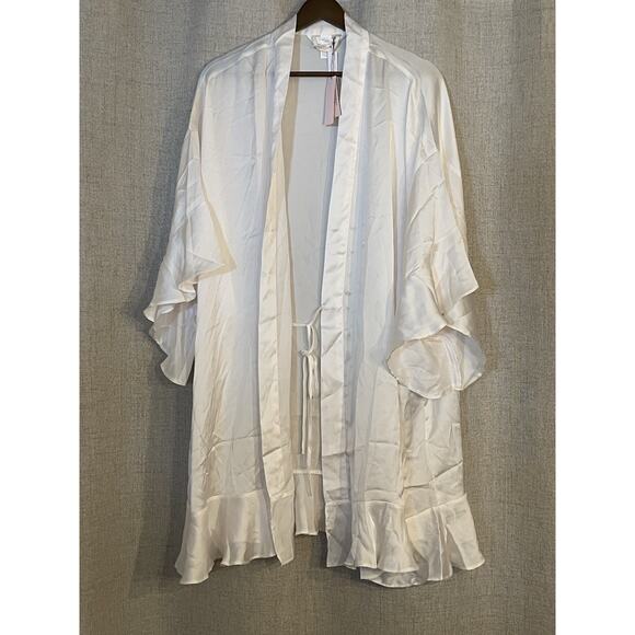 Victoria's Secret Robe Women's XL/XXL Satin Lounge Tie-Front - Picture 1 of 6